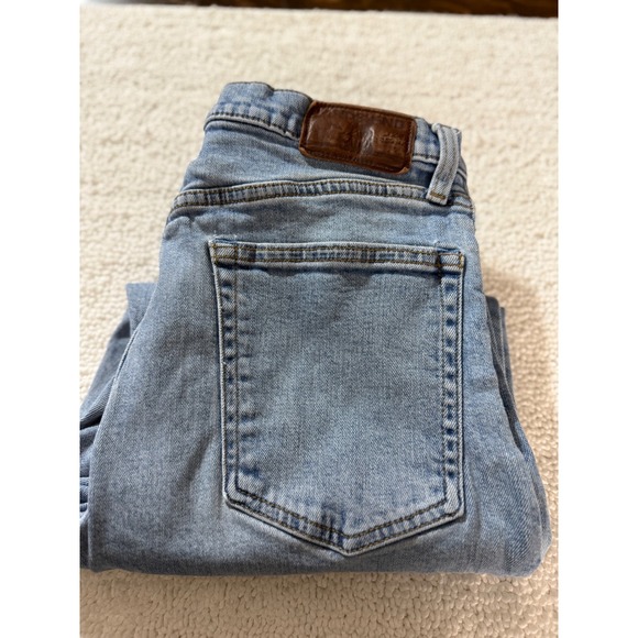 Lands' End Denim - VTG Lands End Womens High Rise‎ Straight Leg Jeans Light Wash Blue Denim